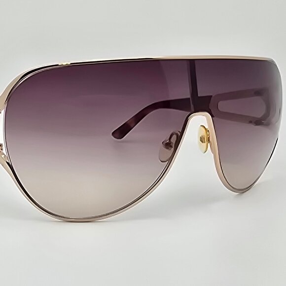 Marc Jacobs MJ106/S Gold Havana Frame Brown Gradient Lens Shield Sunglasses main image 12